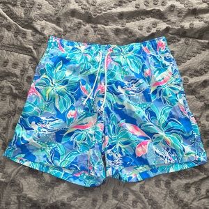 Men’s Lilly Pulitzer Capri Swim Trunk in Bennet Blue Celestial Seas